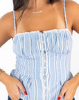 Lunaria Pinstripe Corset Top