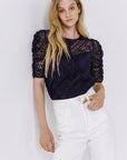 Lillian Lace Embroidered Top