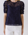 Lillian Lace Embroidered Top