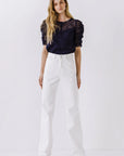 Lillian Lace Embroidered Top