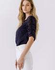 Lillian Lace Embroidered Top