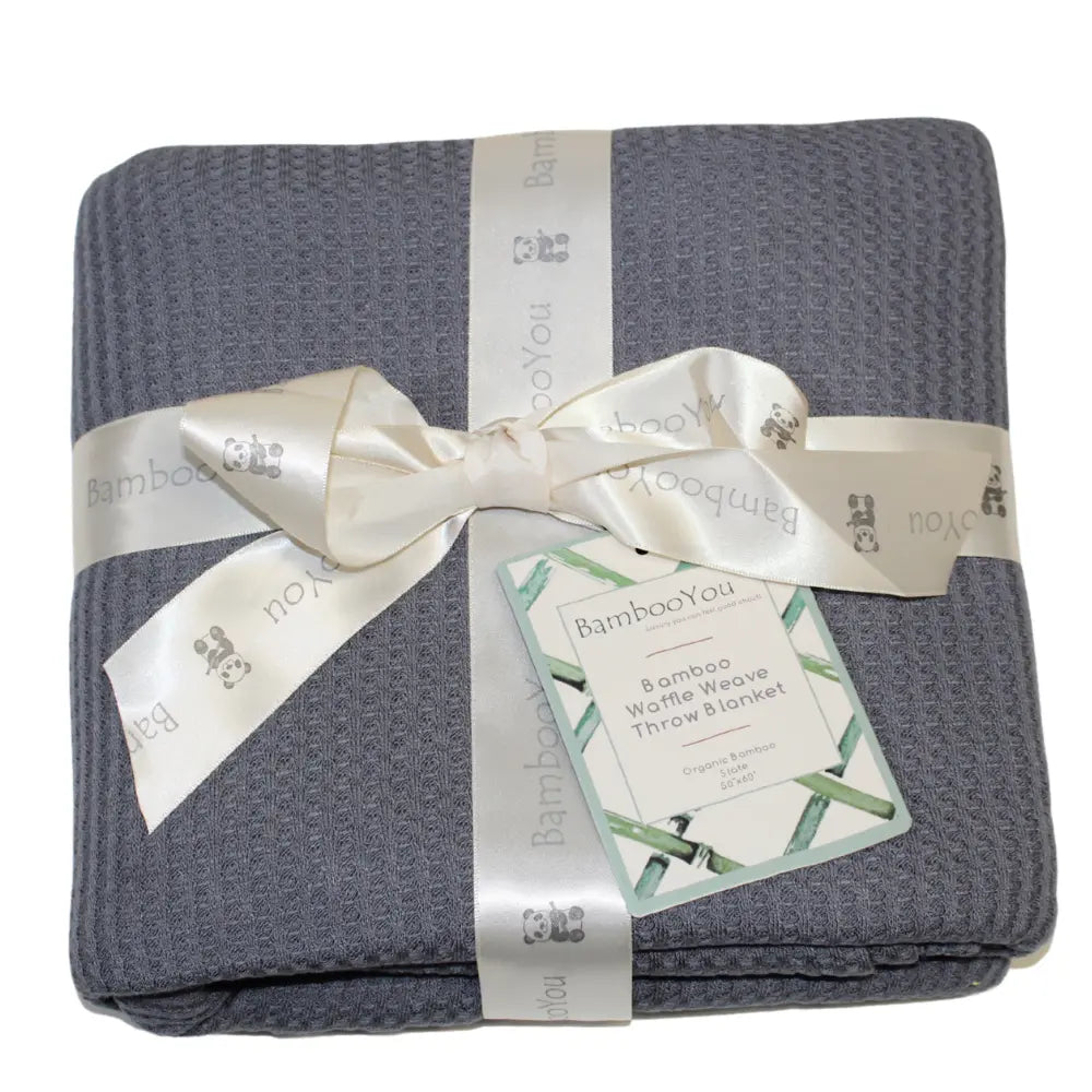 BambooYou Large All Season Waffle Weave Throw