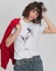 C Press Sip Tease Mushie Tee - Worn White