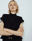 Dani Mock Neck Fitted Top