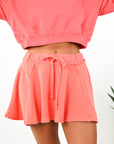 Rae Flowy Fleece Skort