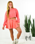 Rae Flowy Fleece Skort