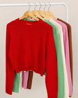Calli Cropped Knit Sweater
