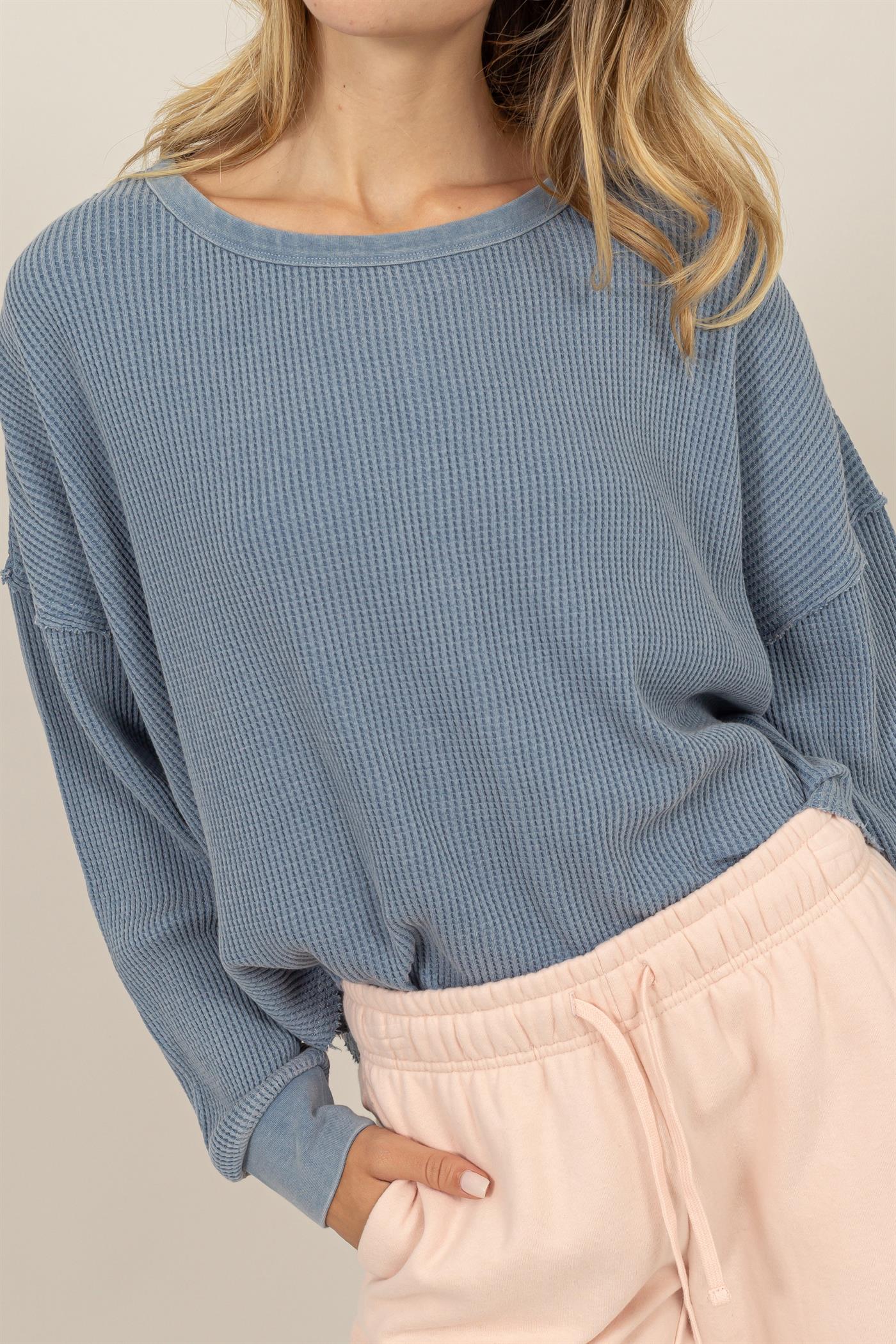 Natalia Waffle Top