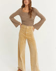 Nina Ribbed Square Neck Top