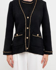 Fifa Chain Trim Cardigan