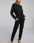 The Caprice Lace-Up Black Sweatpants