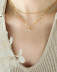 Layered CZ Pendant Necklace