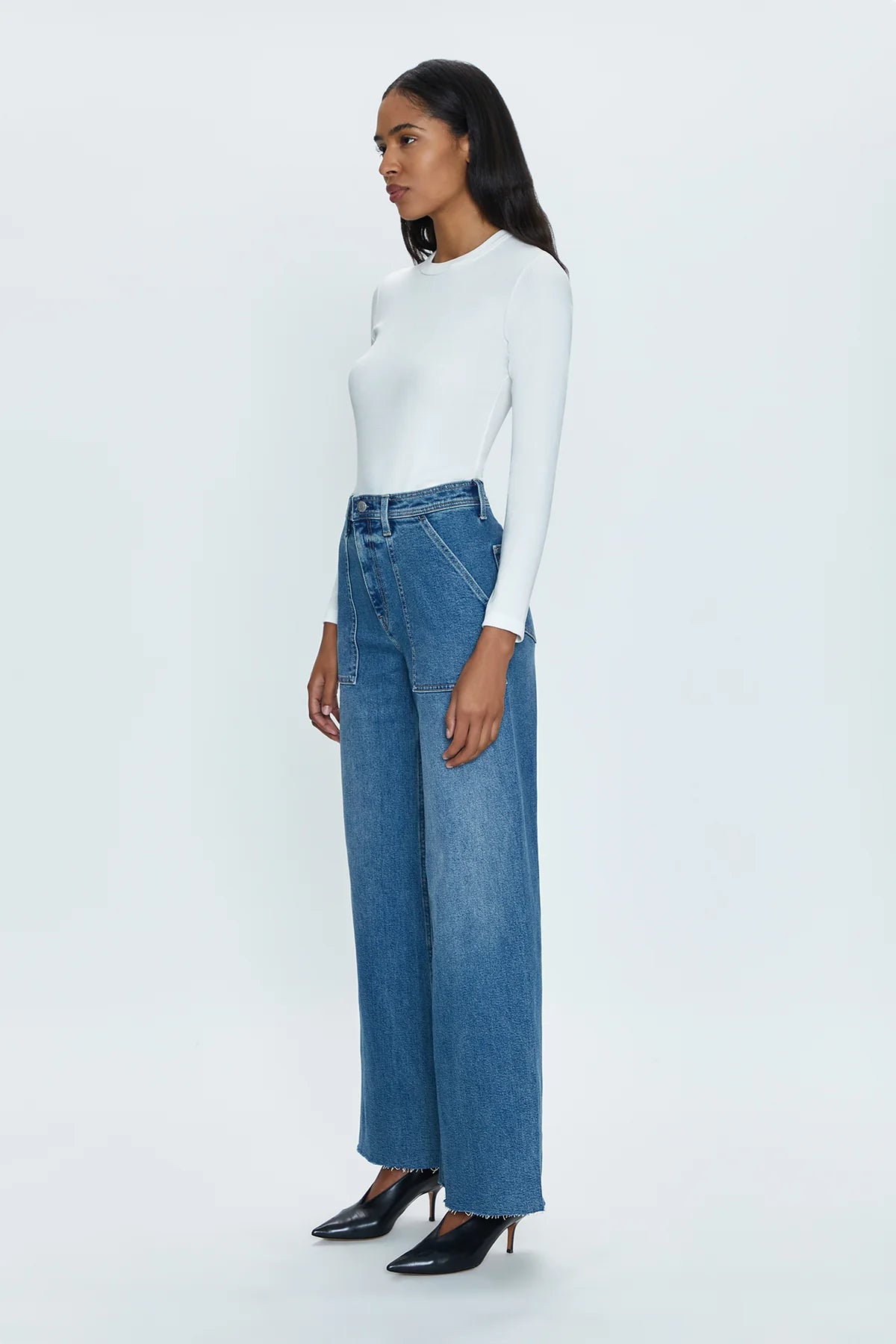 Pistola Penny Utility High Rise Wide Leg in Canal – SANITY