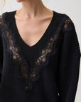 Chiara Lace Sweater - Black