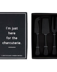 Matte Black Cheese Knives - Set of 3