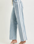 Fern Side Contrast Baggy Jean