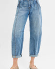 Meg Double Roll Barrel Jean