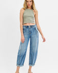 Meg Double Roll Barrel Jean