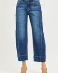 Isla Barrel Jean- Dark Wash