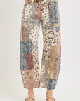 Earth Block Barrel Jean