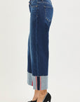 Tati Cuffed Red/Blue Detail Jean