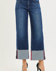 Tati Cuffed Red/Blue Detail Jean