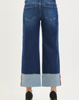 Tati Cuffed Red/Blue Detail Jean
