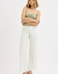 Dria Cream Wide Leg Jean