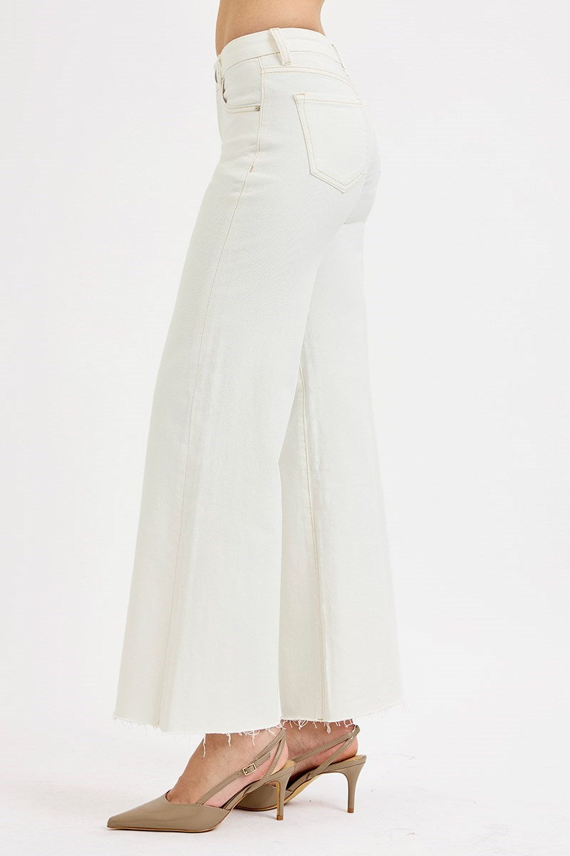 Dria Cream Wide Leg Jean