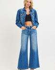 Keli Creased Line Flared Jean