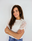 Caron Lace Sleeve Top