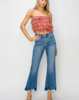 Madden Crop Fray Flare Jean