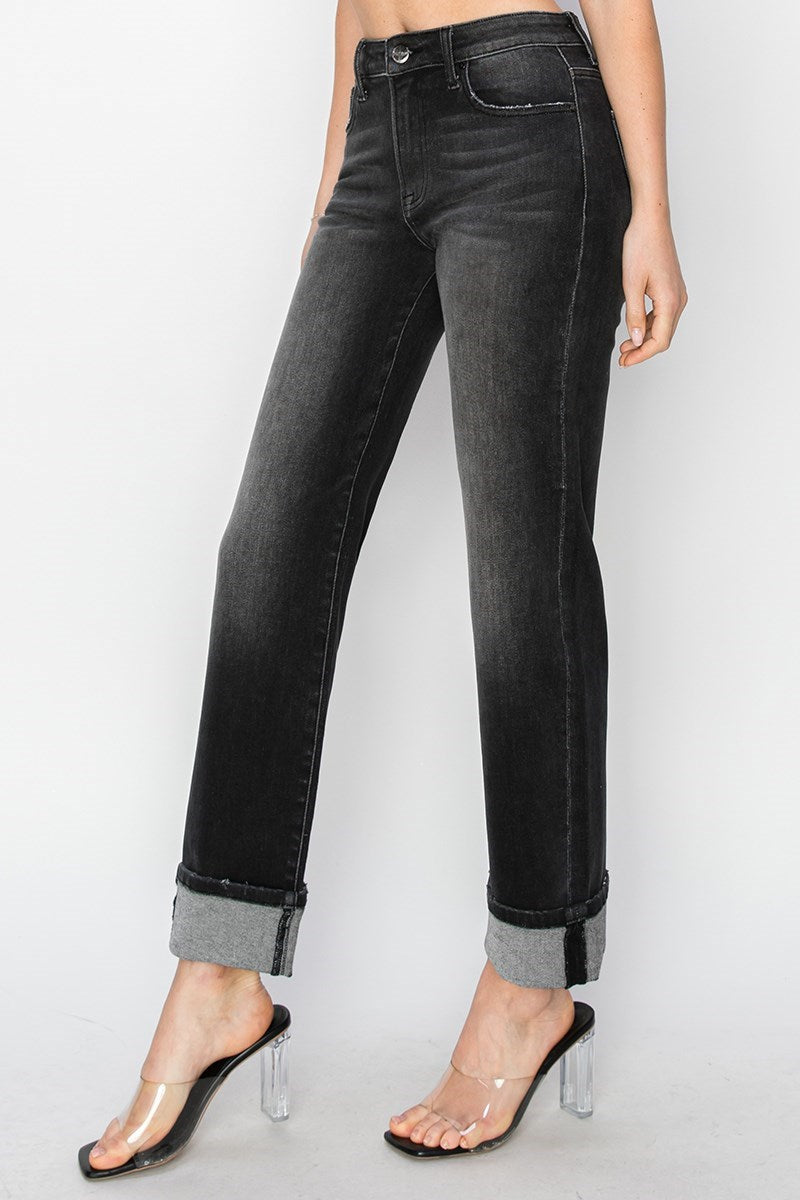 Jessica Cuffed Jean in Black