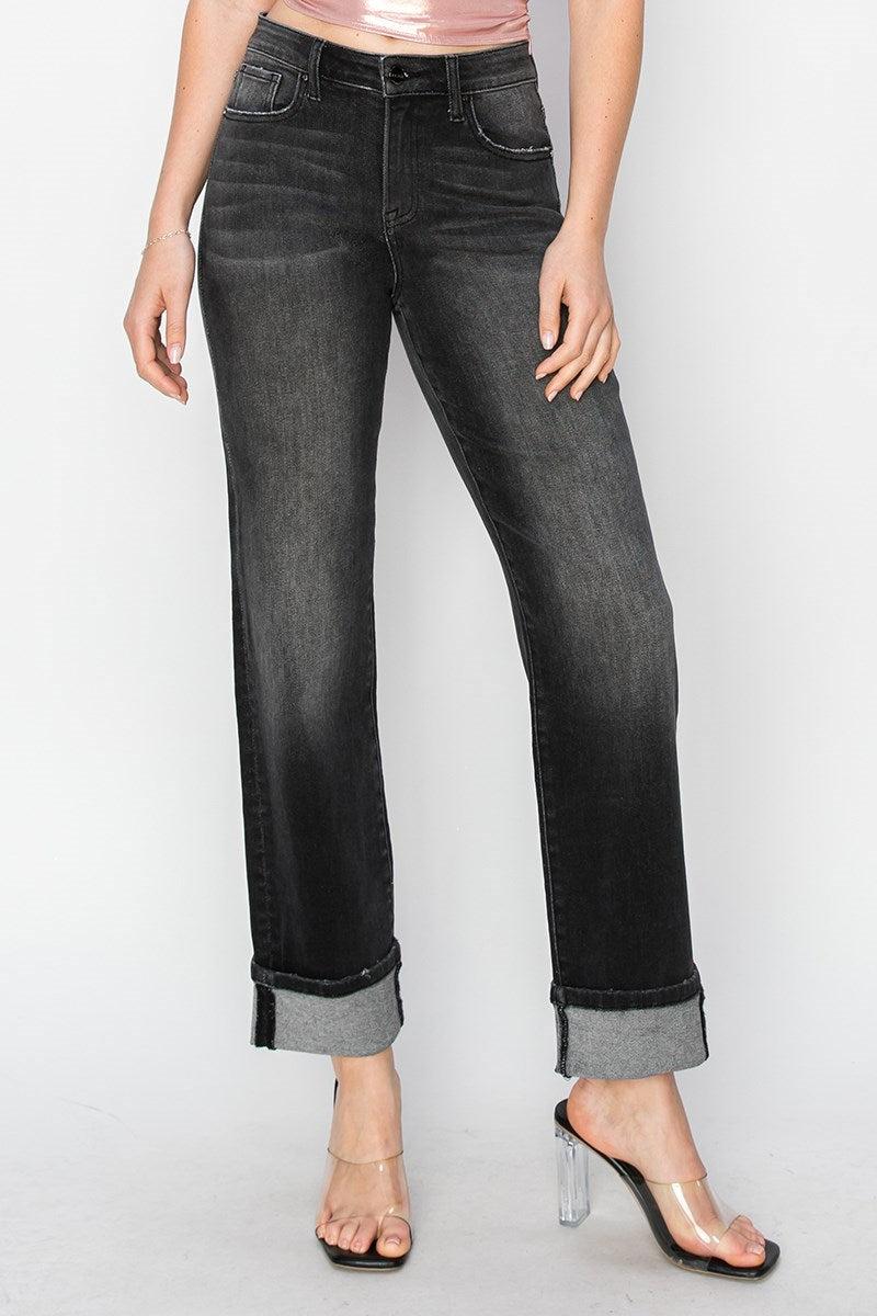 Jessica Cuffed Jean in Black