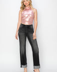 Jessica Cuffed Jean in Black