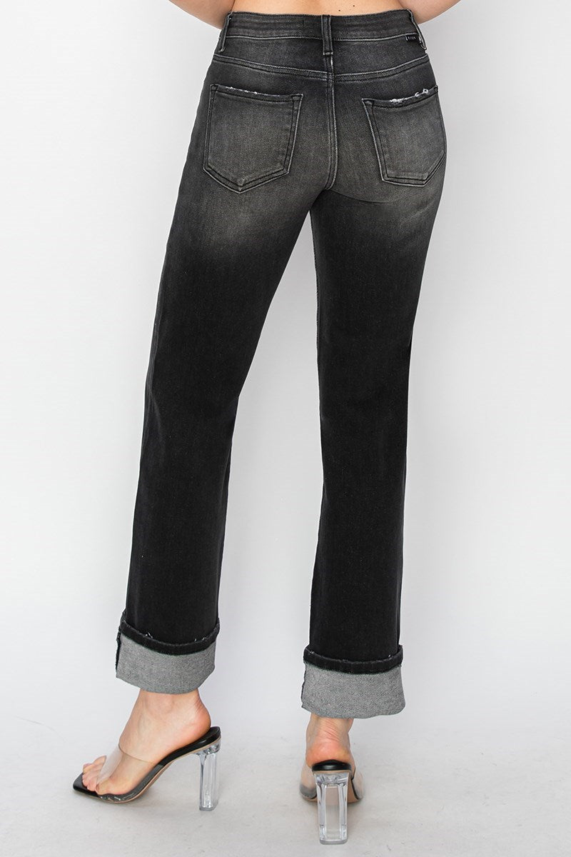 Jessica Cuffed Jean in Black