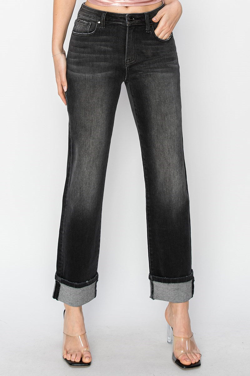 Jessica Cuffed Jean in Black