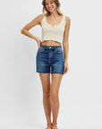 Brynne Cut Hem Short Dark