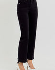 Risen Odette Crop Straight Pants — Black
