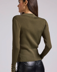 Carter Ribbed Button Sweater