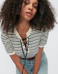 Reeve Lace Up Tee