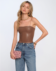 Roxanne Faux Leather Cami