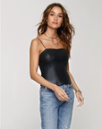 Roxanne Faux Leather Cami