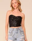 Micki Sequin Crop Top