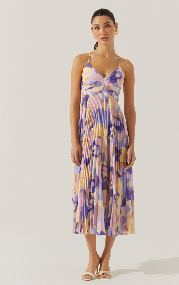 blythe pleated cutout dress Blythe Pleated Cutout Dress