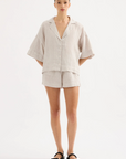 Lounge Stripe Linen Shirt
