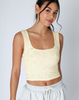 Stacie Double Lace Square Crop Tank