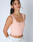 Stacie Double Lace Square Crop Tank