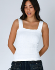 Lacey Textured Square Neck Tank