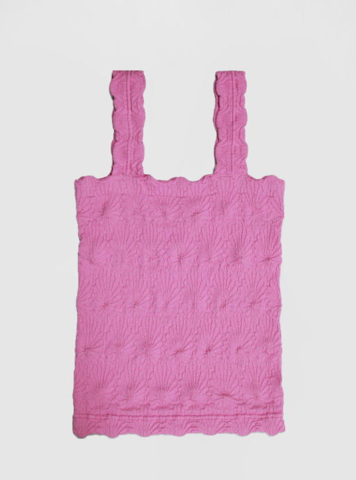 Lacey Textured Square Neck Tank